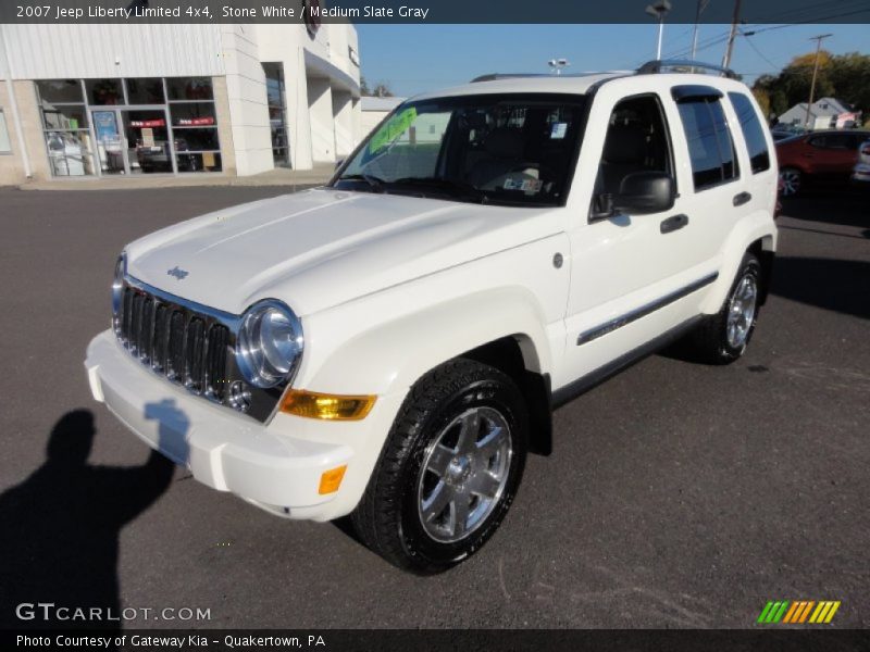 Stone White / Medium Slate Gray 2007 Jeep Liberty Limited 4x4