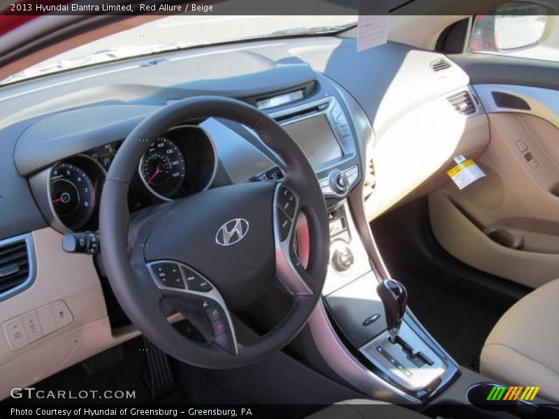 Red Allure / Beige 2013 Hyundai Elantra Limited