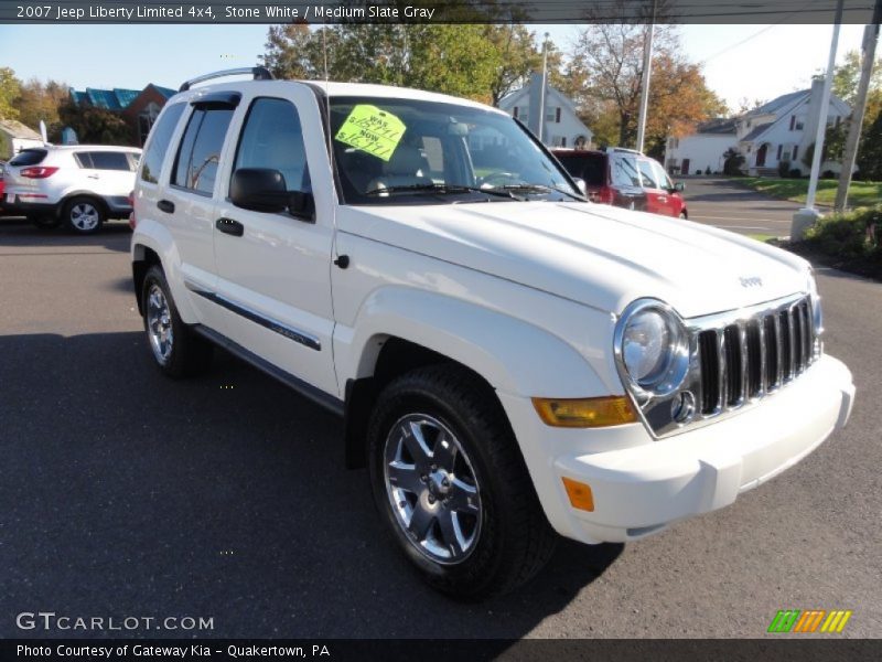 Stone White / Medium Slate Gray 2007 Jeep Liberty Limited 4x4