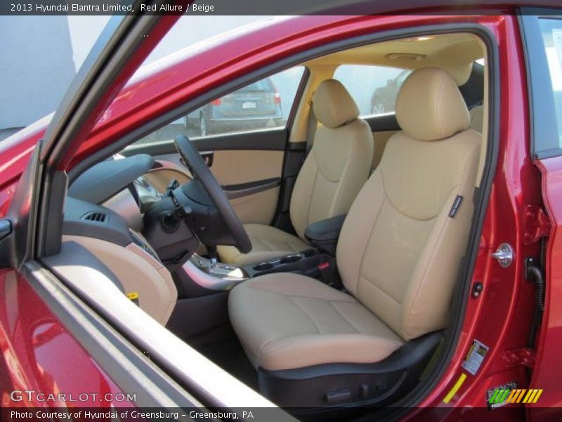 Red Allure / Beige 2013 Hyundai Elantra Limited