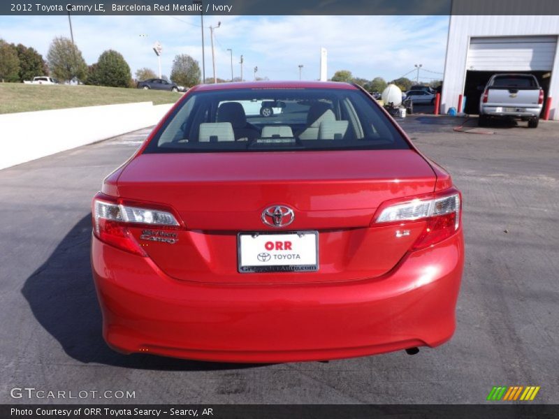 Barcelona Red Metallic / Ivory 2012 Toyota Camry LE