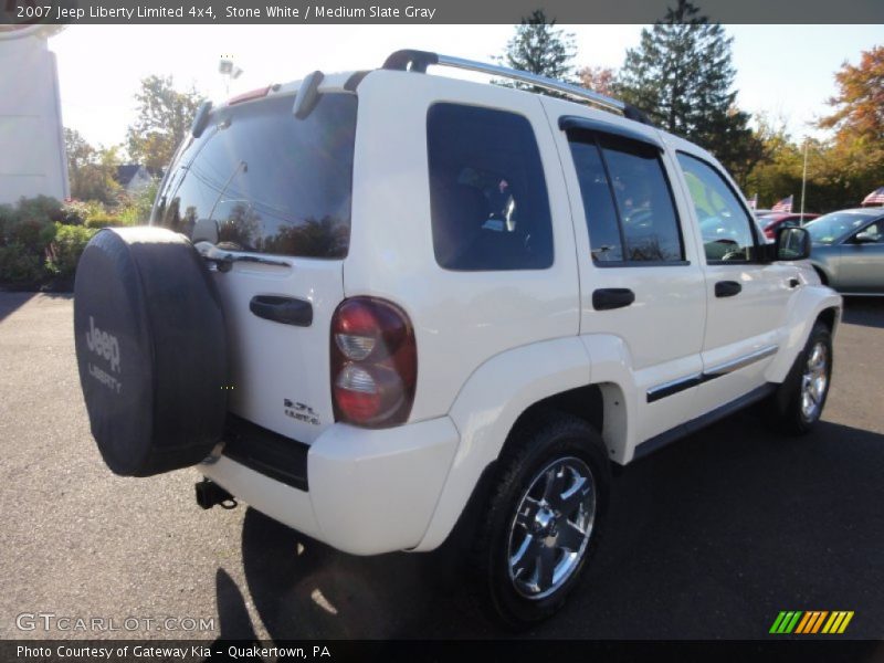 Stone White / Medium Slate Gray 2007 Jeep Liberty Limited 4x4