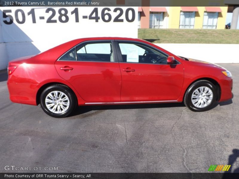 Barcelona Red Metallic / Ivory 2012 Toyota Camry LE