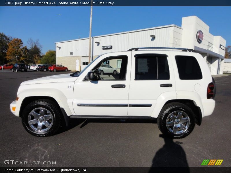Stone White / Medium Slate Gray 2007 Jeep Liberty Limited 4x4