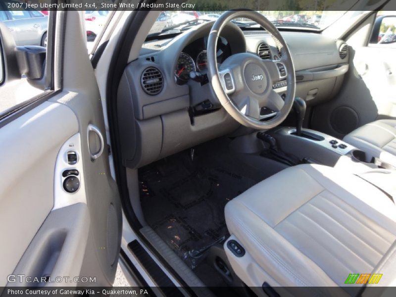 Stone White / Medium Slate Gray 2007 Jeep Liberty Limited 4x4