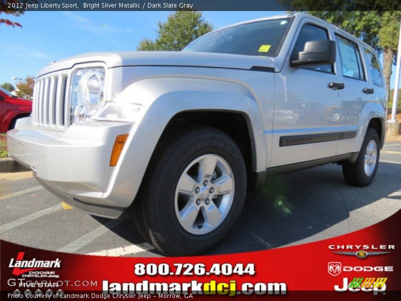 Bright Silver Metallic / Dark Slate Gray 2012 Jeep Liberty Sport