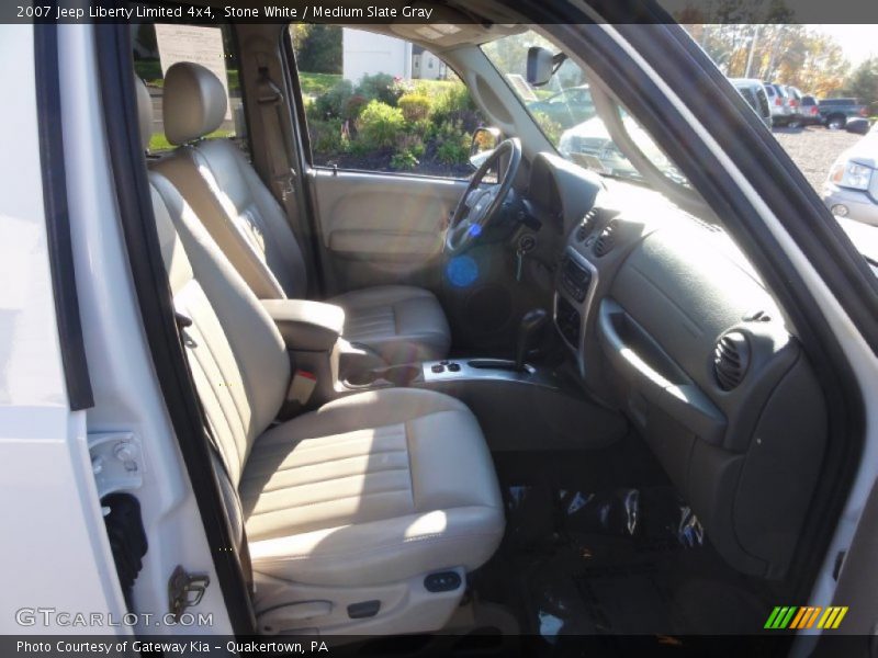 Stone White / Medium Slate Gray 2007 Jeep Liberty Limited 4x4