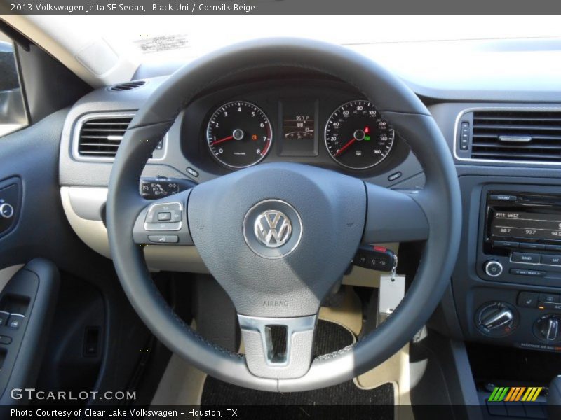 Black Uni / Cornsilk Beige 2013 Volkswagen Jetta SE Sedan