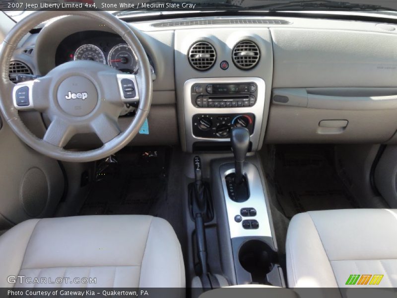 Stone White / Medium Slate Gray 2007 Jeep Liberty Limited 4x4