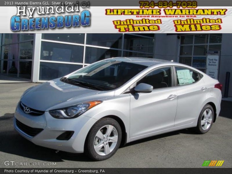 Silver / Gray 2013 Hyundai Elantra GLS
