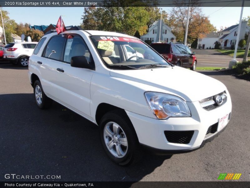 Clear White / Beige 2010 Kia Sportage LX V6 4x4