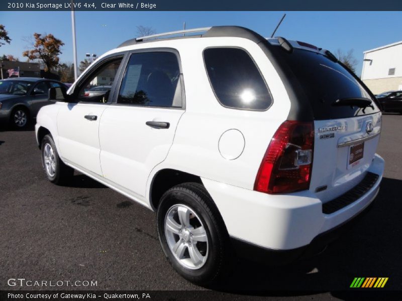 Clear White / Beige 2010 Kia Sportage LX V6 4x4