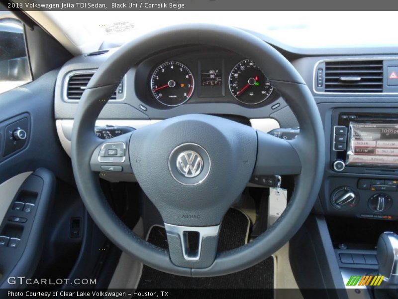 Black Uni / Cornsilk Beige 2013 Volkswagen Jetta TDI Sedan