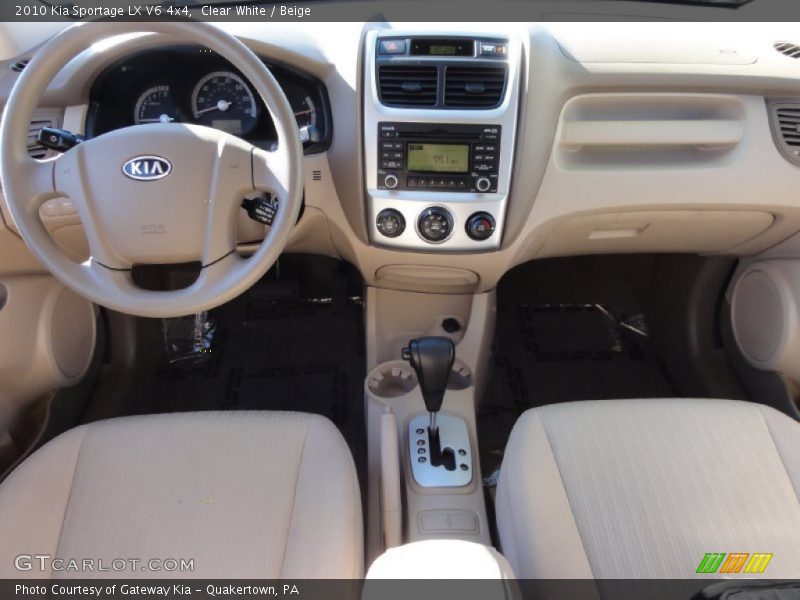 Clear White / Beige 2010 Kia Sportage LX V6 4x4