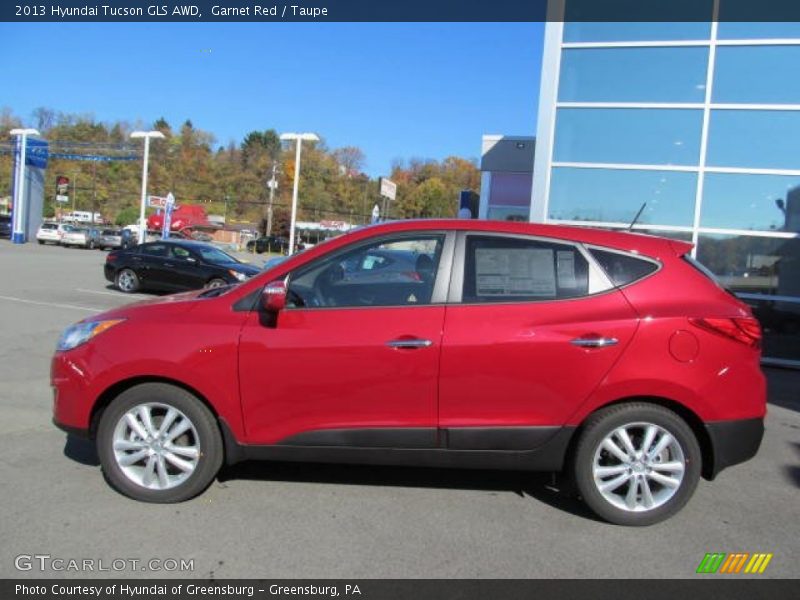 Garnet Red / Taupe 2013 Hyundai Tucson GLS AWD