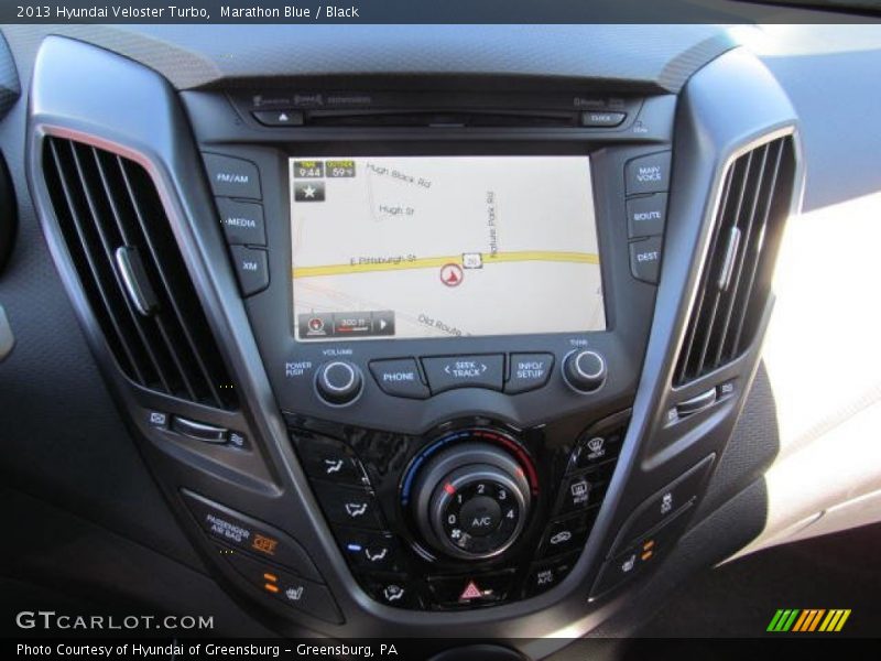 Marathon Blue / Black 2013 Hyundai Veloster Turbo