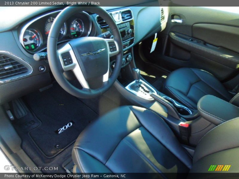 Bright White / Black 2013 Chrysler 200 Limited Sedan