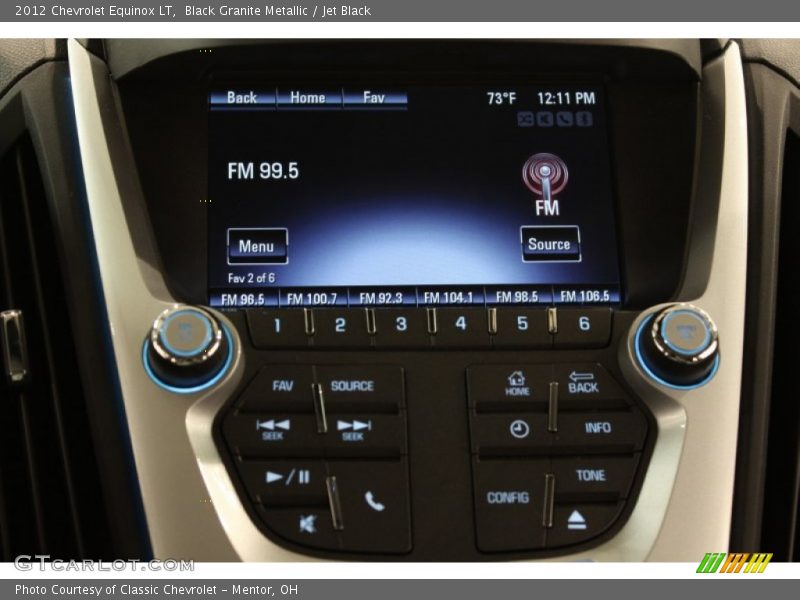 Black Granite Metallic / Jet Black 2012 Chevrolet Equinox LT