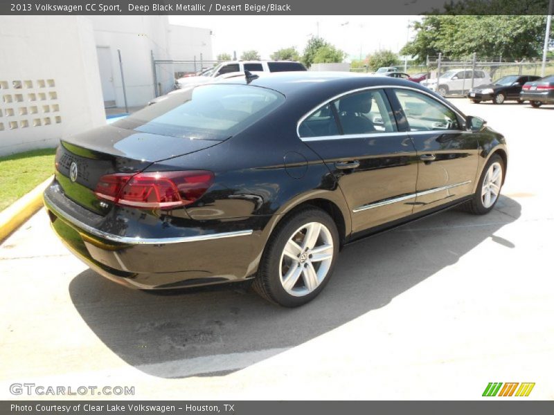 Deep Black Metallic / Desert Beige/Black 2013 Volkswagen CC Sport