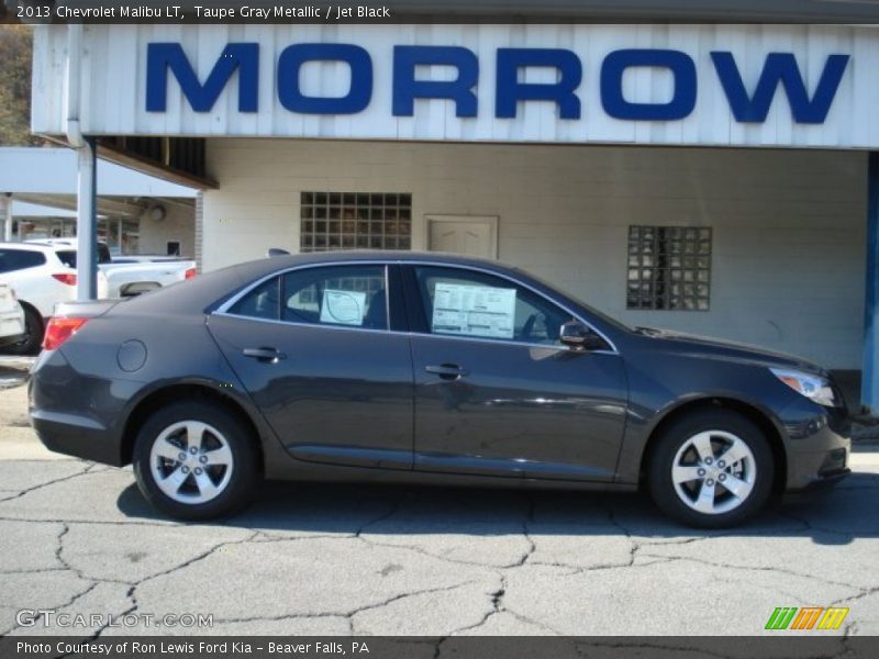 Taupe Gray Metallic / Jet Black 2013 Chevrolet Malibu LT