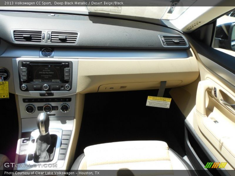 Deep Black Metallic / Desert Beige/Black 2013 Volkswagen CC Sport