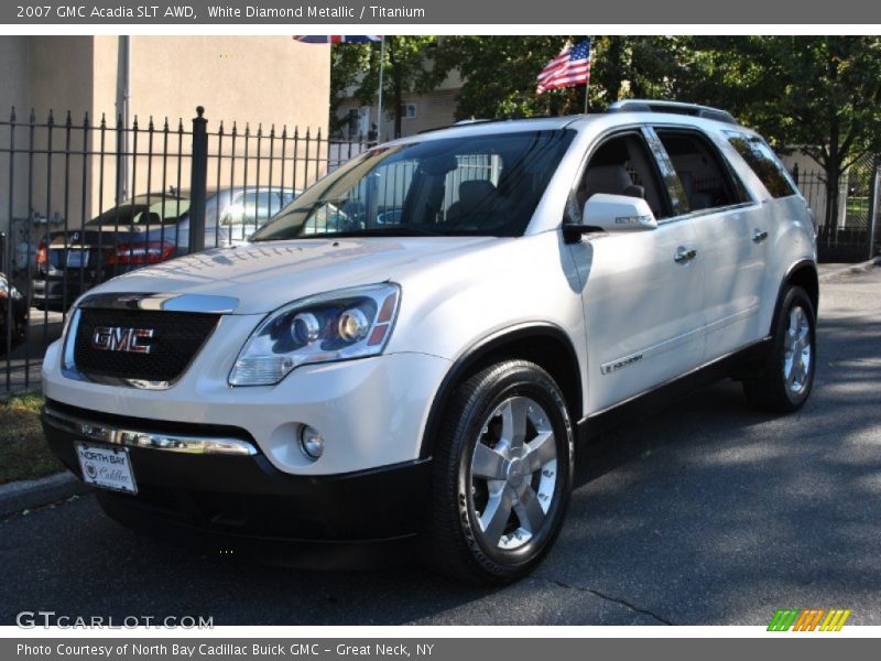 White Diamond Metallic / Titanium 2007 GMC Acadia SLT AWD