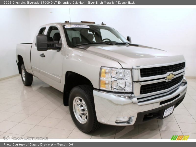 Silver Birch Metallic / Ebony Black 2008 Chevrolet Silverado 2500HD LT Extended Cab 4x4