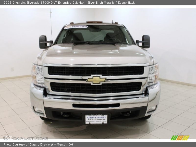 Silver Birch Metallic / Ebony Black 2008 Chevrolet Silverado 2500HD LT Extended Cab 4x4