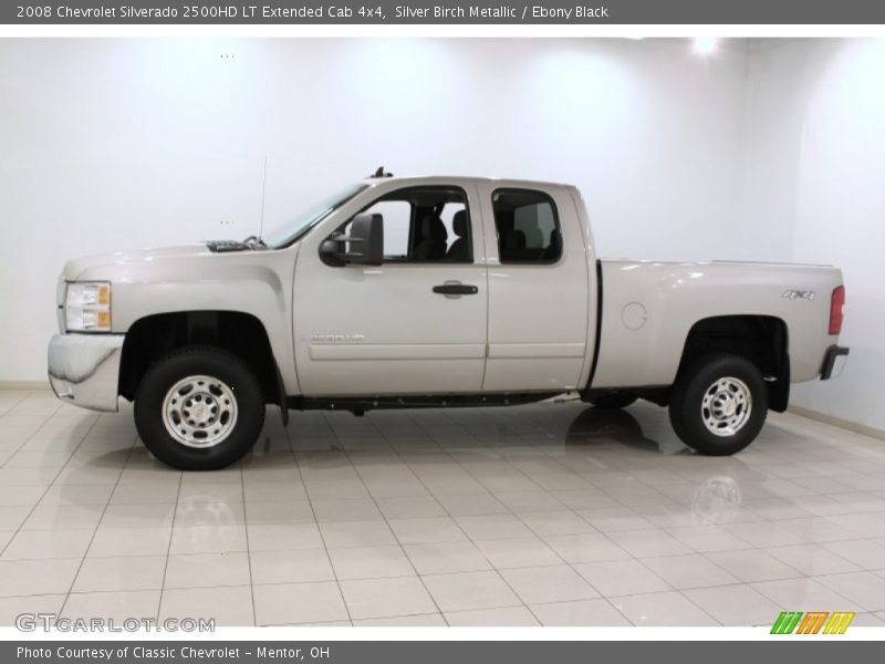 Silver Birch Metallic / Ebony Black 2008 Chevrolet Silverado 2500HD LT Extended Cab 4x4