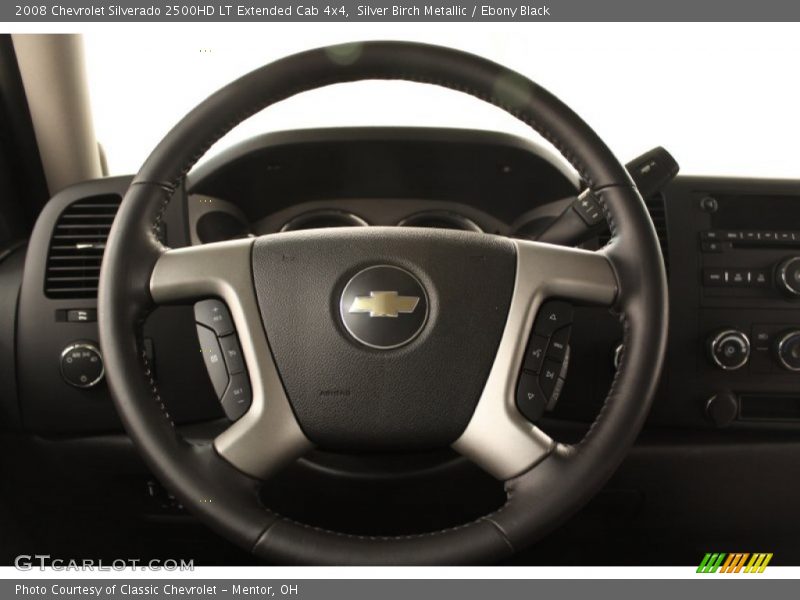 Silver Birch Metallic / Ebony Black 2008 Chevrolet Silverado 2500HD LT Extended Cab 4x4