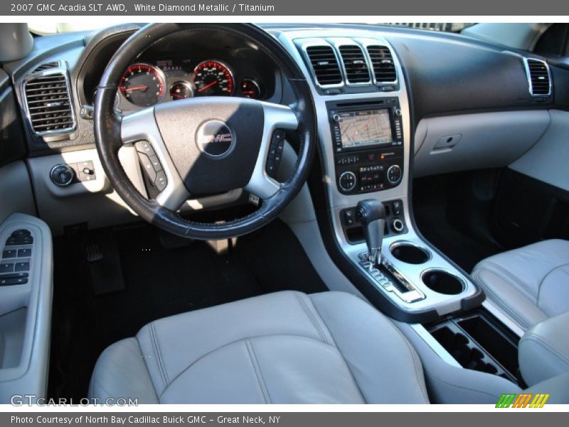 White Diamond Metallic / Titanium 2007 GMC Acadia SLT AWD
