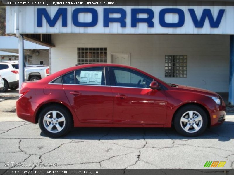 Crystal Red Metallic Tintcoat / Jet Black 2013 Chevrolet Cruze LT