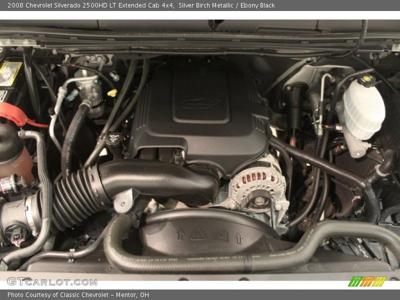 Silver Birch Metallic / Ebony Black 2008 Chevrolet Silverado 2500HD LT Extended Cab 4x4