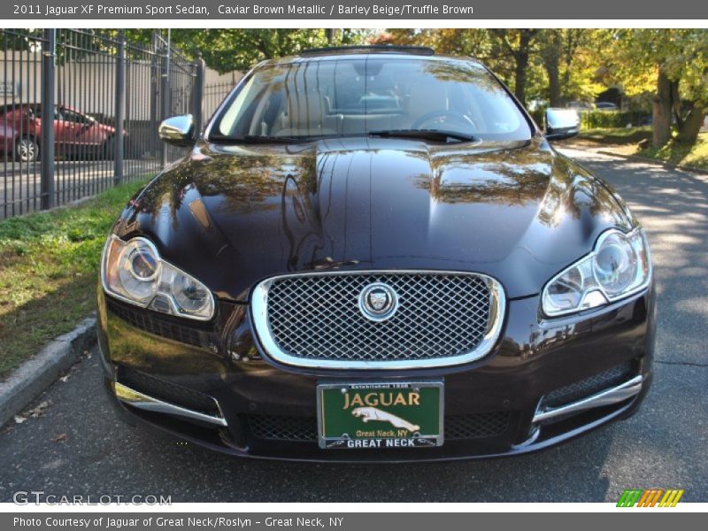 Caviar Brown Metallic / Barley Beige/Truffle Brown 2011 Jaguar XF Premium Sport Sedan