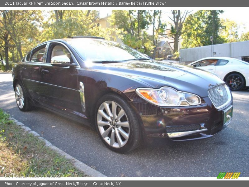 Caviar Brown Metallic / Barley Beige/Truffle Brown 2011 Jaguar XF Premium Sport Sedan