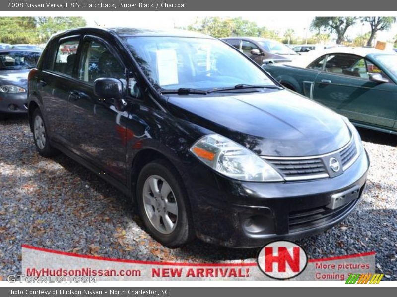 Super Black / Charcoal 2008 Nissan Versa 1.8 SL Hatchback