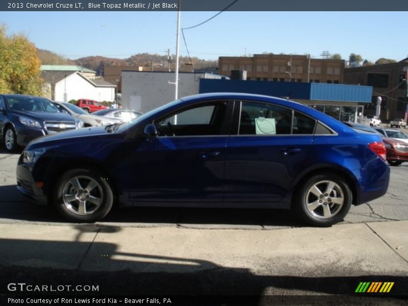 Blue Topaz Metallic / Jet Black 2013 Chevrolet Cruze LT