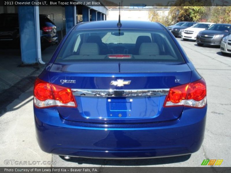 Blue Topaz Metallic / Jet Black 2013 Chevrolet Cruze LT
