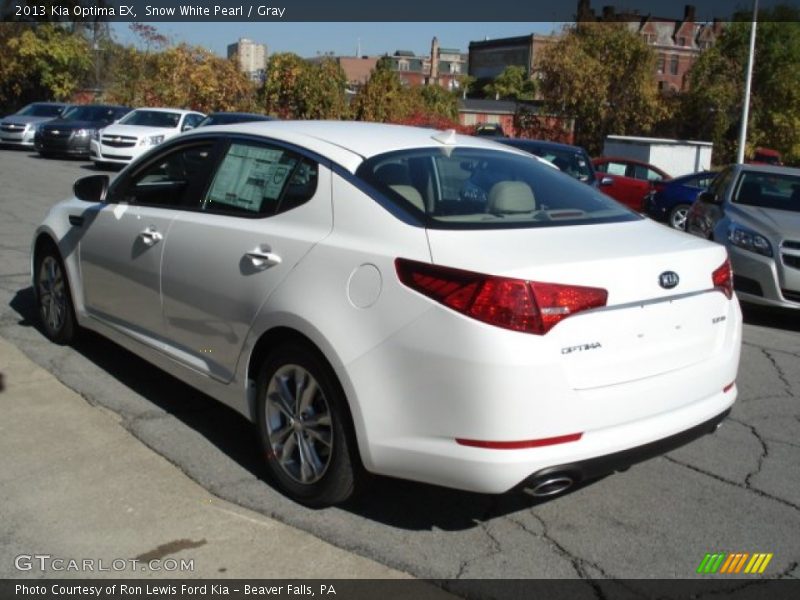 Snow White Pearl / Gray 2013 Kia Optima EX