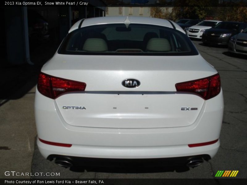 Snow White Pearl / Gray 2013 Kia Optima EX