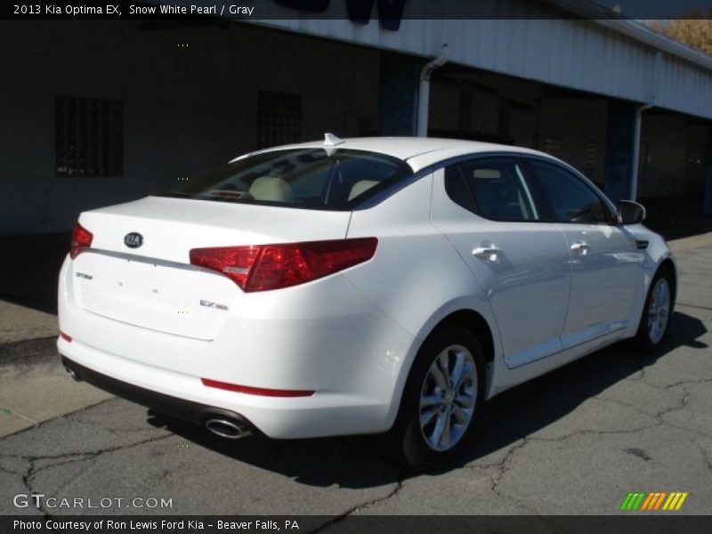 Snow White Pearl / Gray 2013 Kia Optima EX