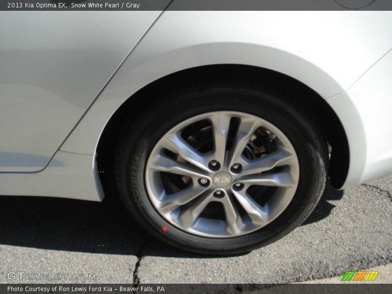 Snow White Pearl / Gray 2013 Kia Optima EX