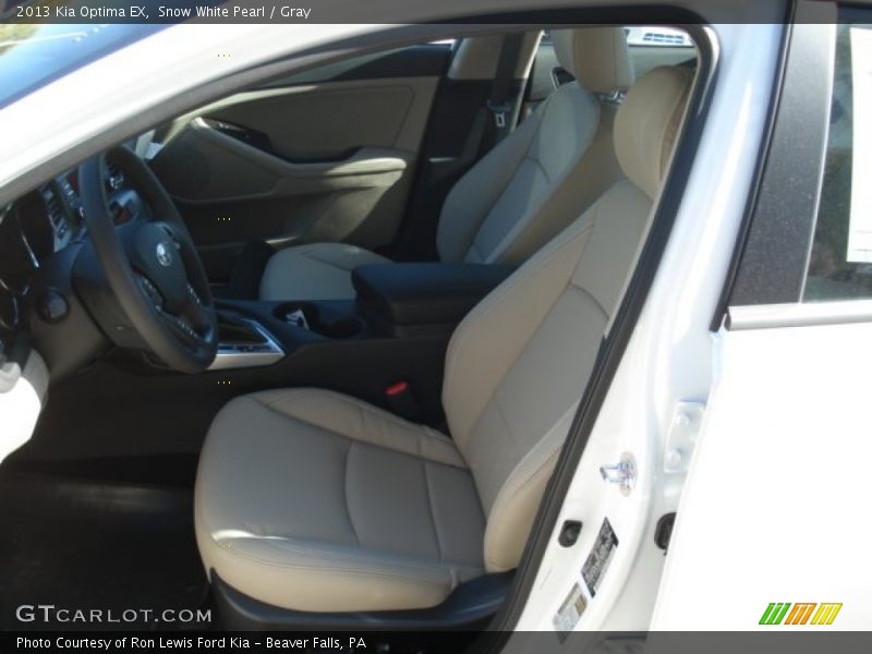 Snow White Pearl / Gray 2013 Kia Optima EX