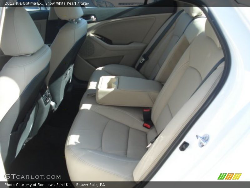 Snow White Pearl / Gray 2013 Kia Optima EX