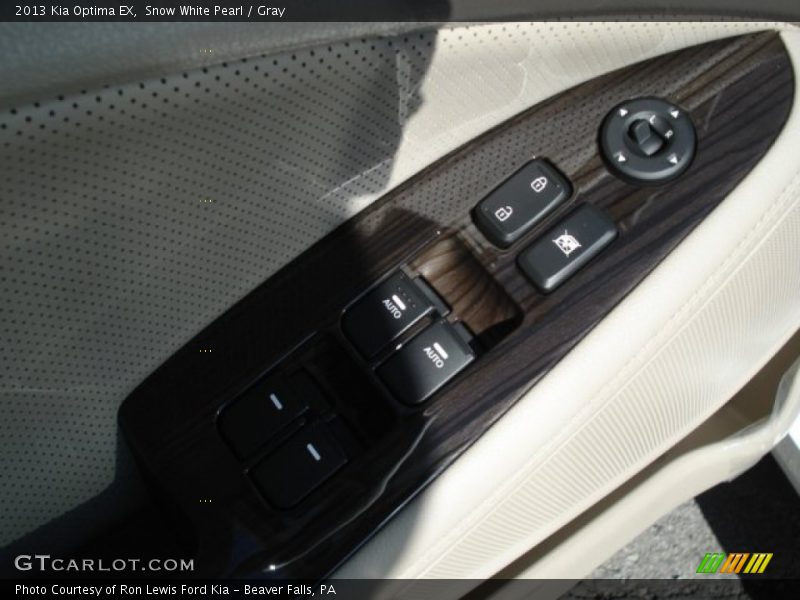 Snow White Pearl / Gray 2013 Kia Optima EX