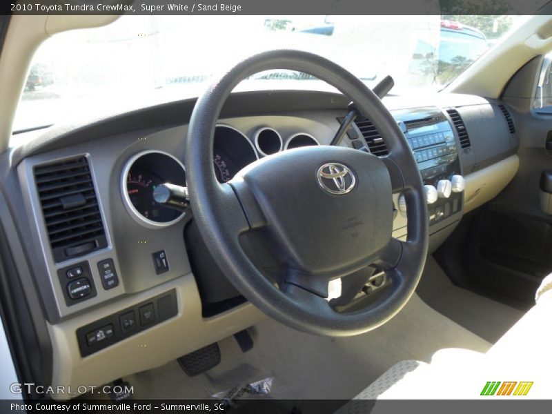 Super White / Sand Beige 2010 Toyota Tundra CrewMax