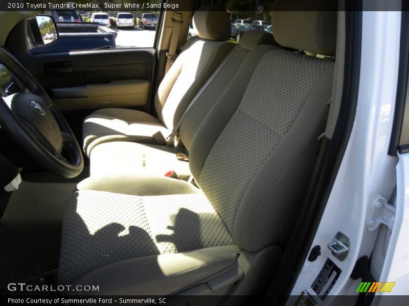Super White / Sand Beige 2010 Toyota Tundra CrewMax