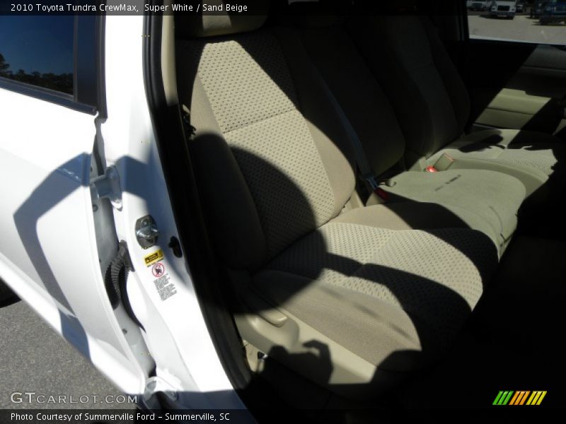 Super White / Sand Beige 2010 Toyota Tundra CrewMax