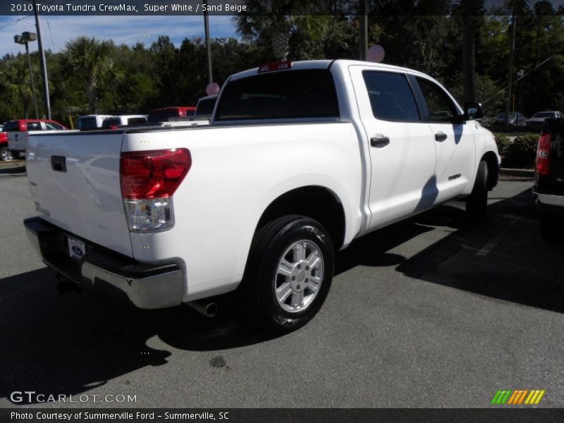 Super White / Sand Beige 2010 Toyota Tundra CrewMax