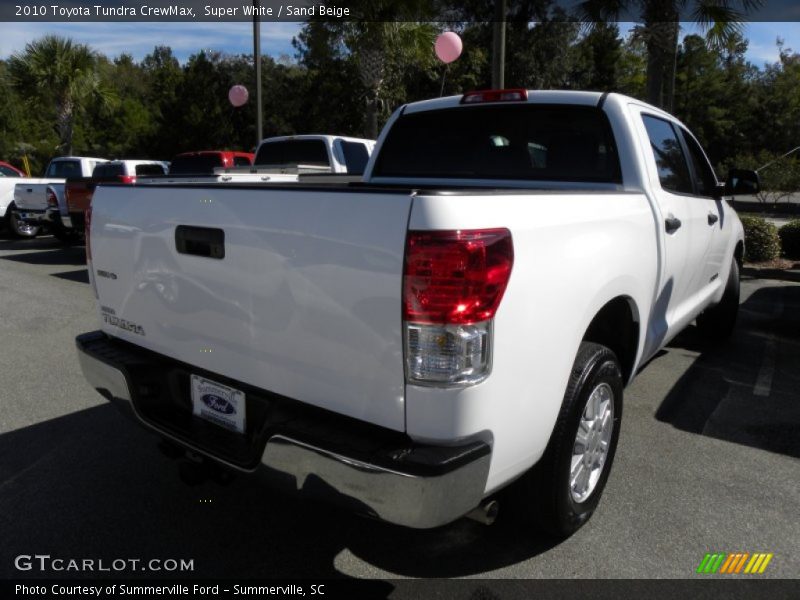 Super White / Sand Beige 2010 Toyota Tundra CrewMax